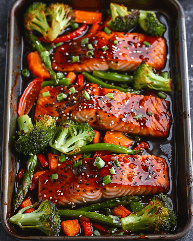 Sheet Pan Teriyaki Salmon & Veggies
