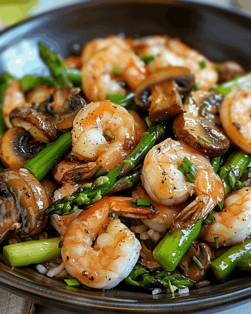 Shrimp and Asparagus Stir-Fry with Mushrooms: A Quick Recipe