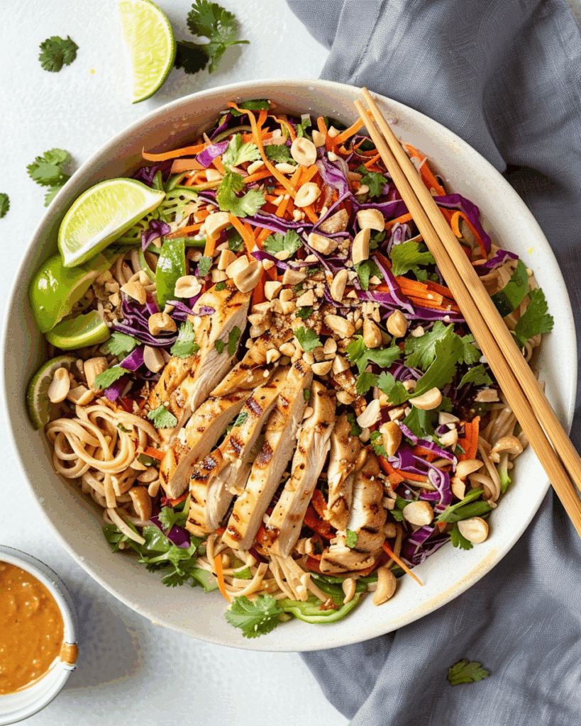 Thai Peanut Noodle Salad with Chicken