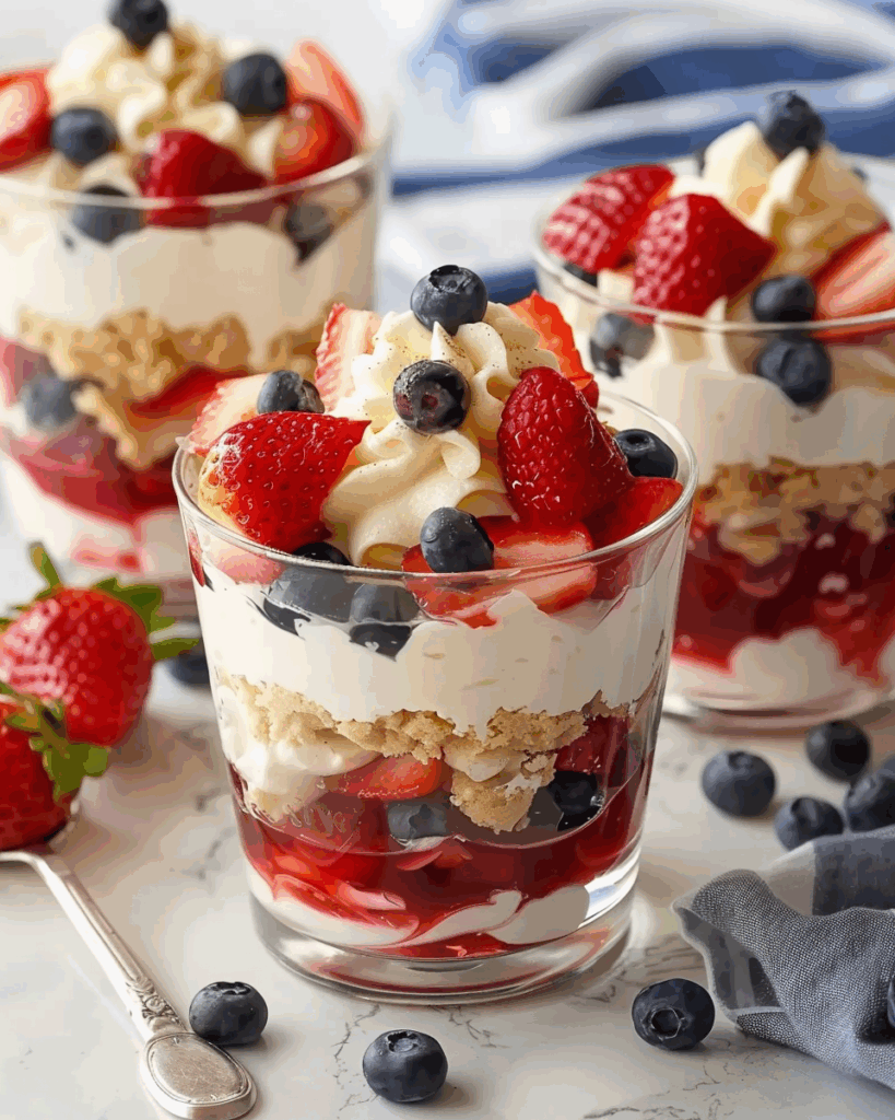 4th of July Trifle Cups with Whipped Vanilla Cream: A No-Bake Showstopper Your Table Needs