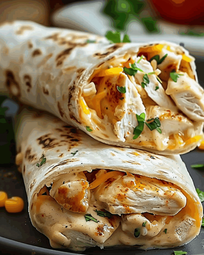 Quick Cheesy Chicken Wrap