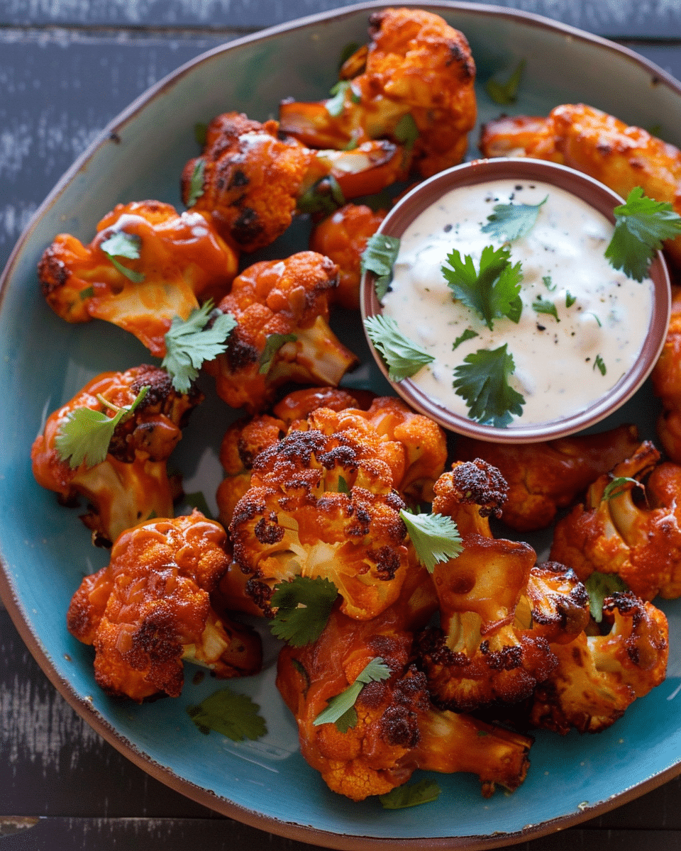 Baked Cauliflower Wings (Buffalo Style)