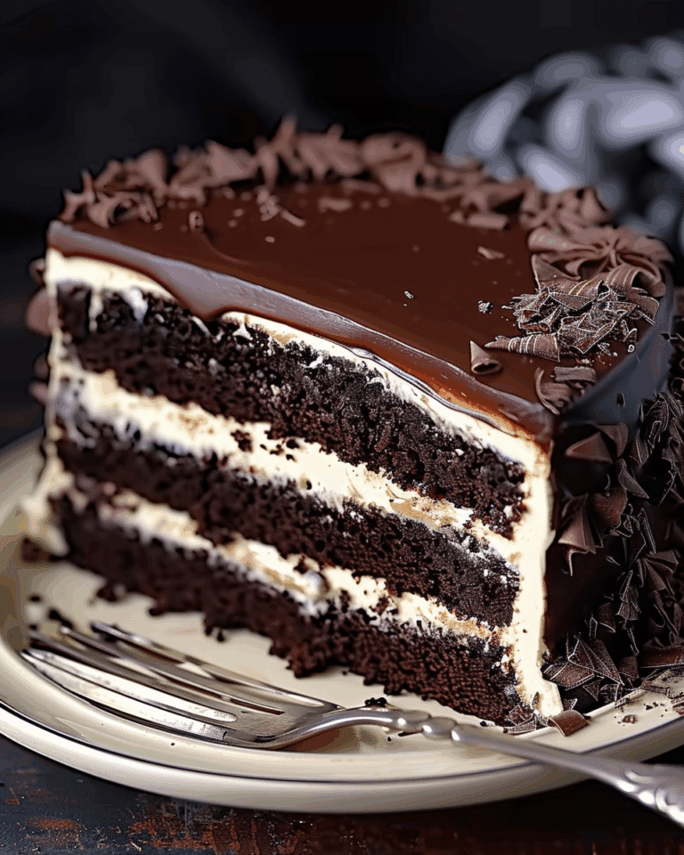 Chocolate Cream Cheese Cake with Cream Cheese Filling