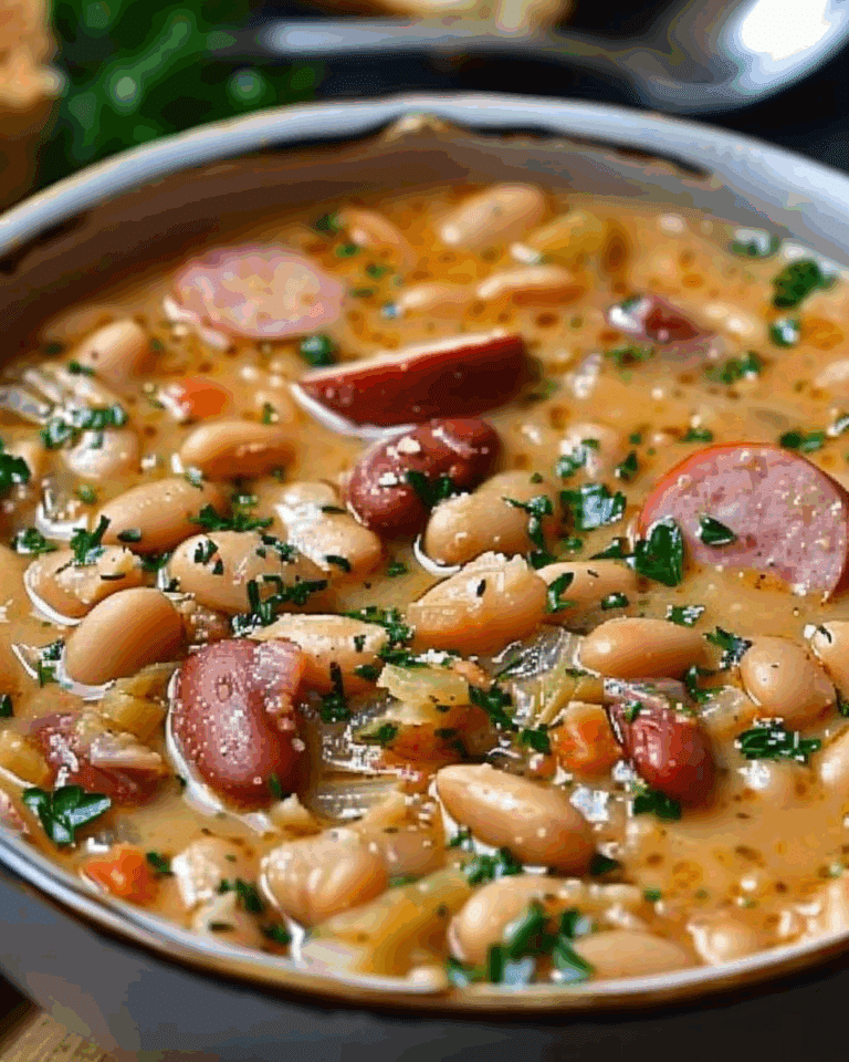 Creamy Bean Soup With Kielbasa