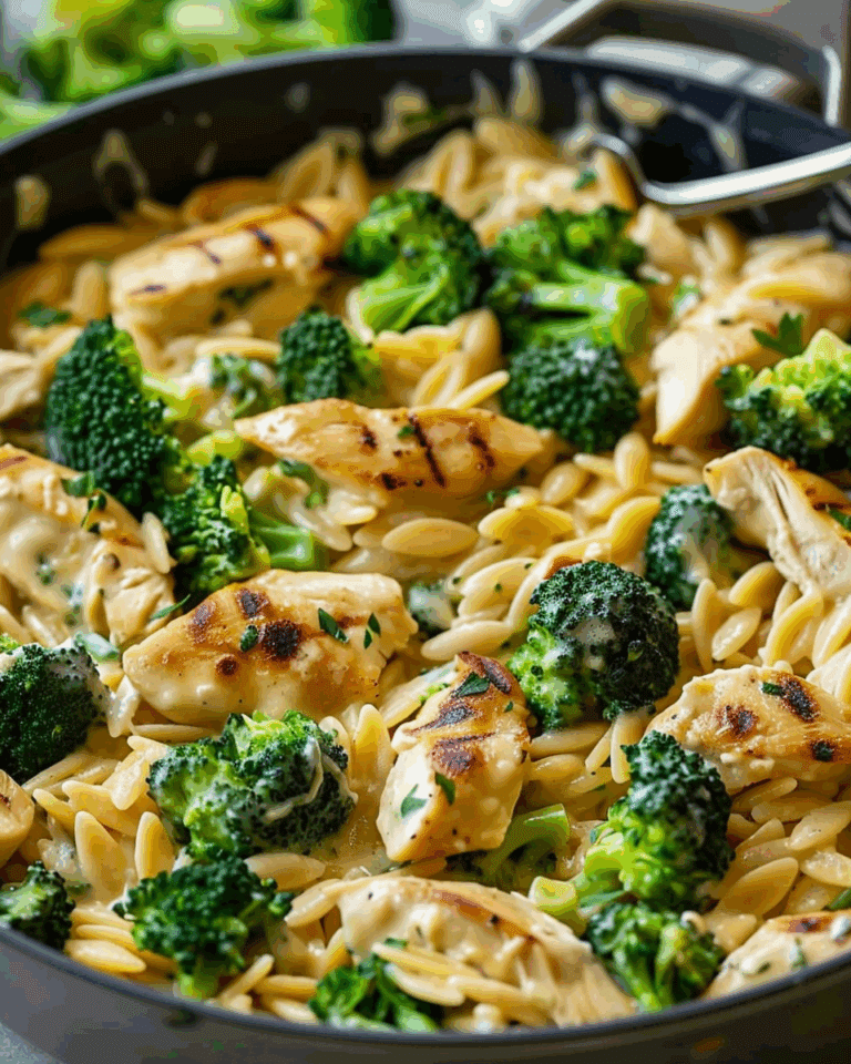 Creamy Chicken Orzo with Broccoli