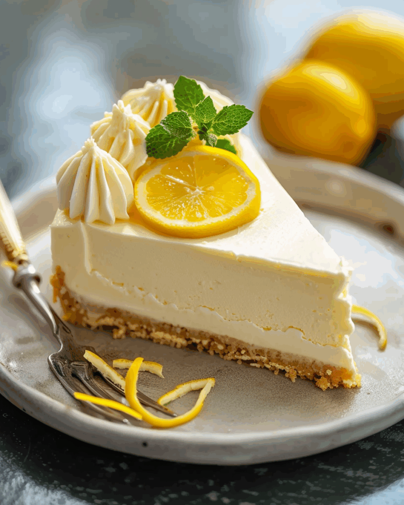 Creamy Lemon Cheesecake with a Sweet Crust