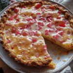 Crustless Rhubarb Custard Pie