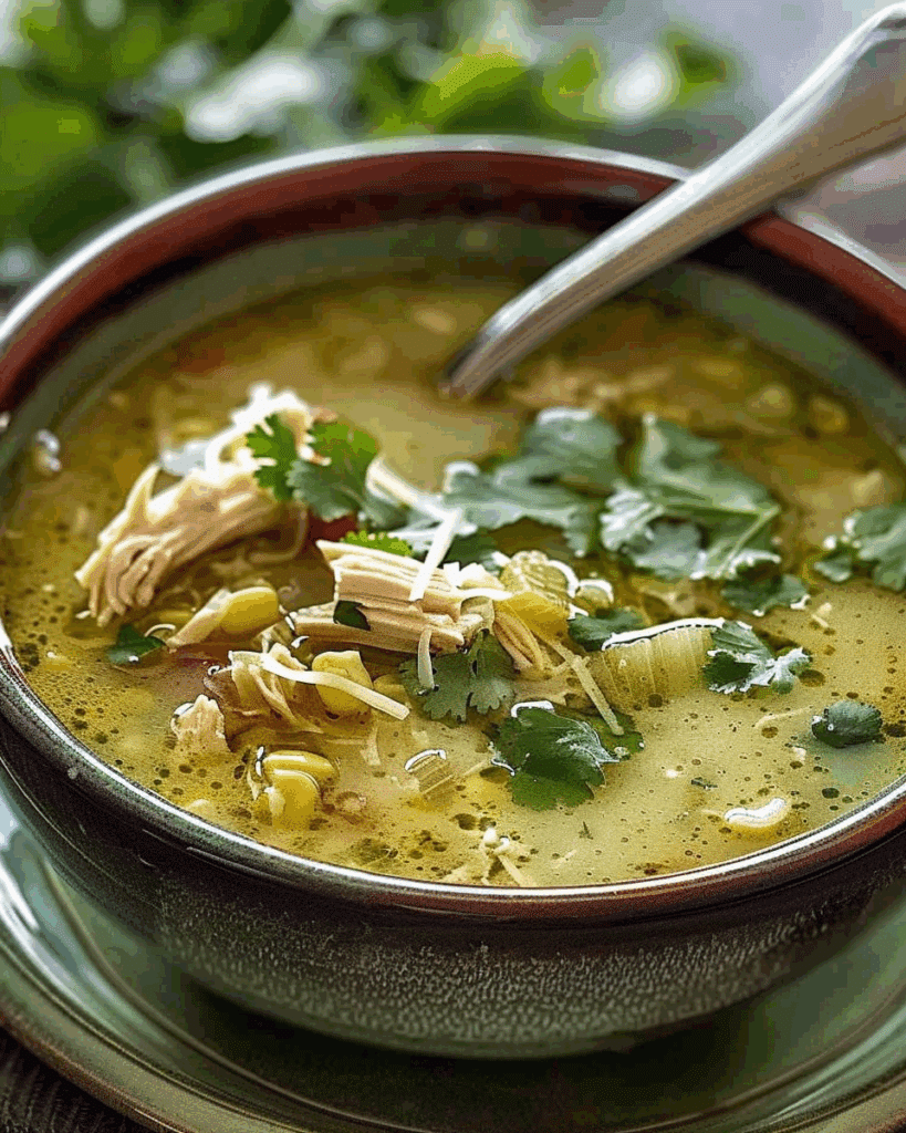 Green Chicken Enchilada Soup