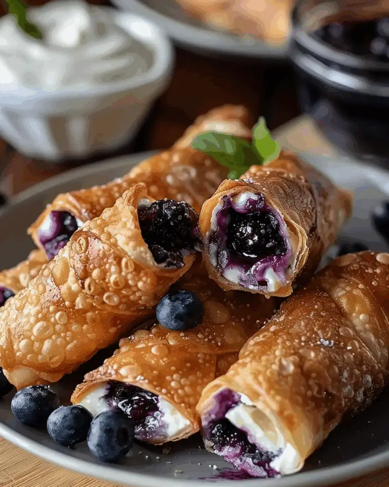 Blueberry Cream Cheese Egg Rolls Recipe