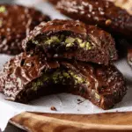 Pistachio Kunafa Chocolate Cookies