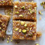 Brown Butter Honey Pistachio Cookie Bars