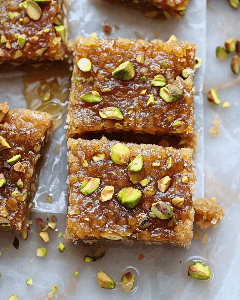 Brown Butter Honey Pistachio Cookie Bars