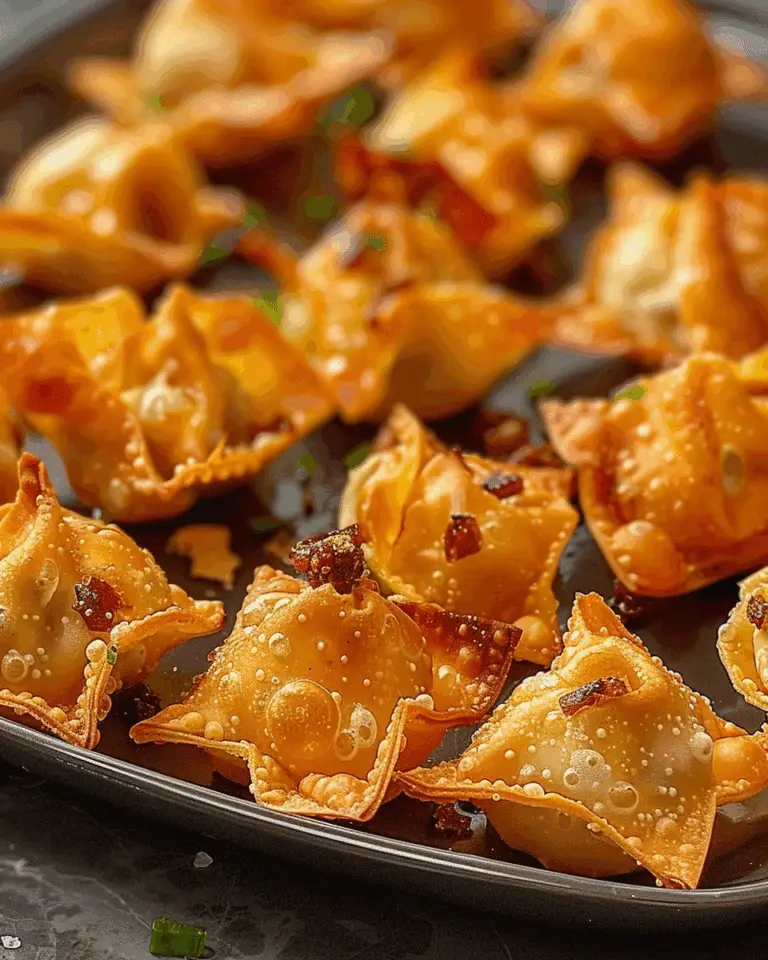 Savory mini wontons