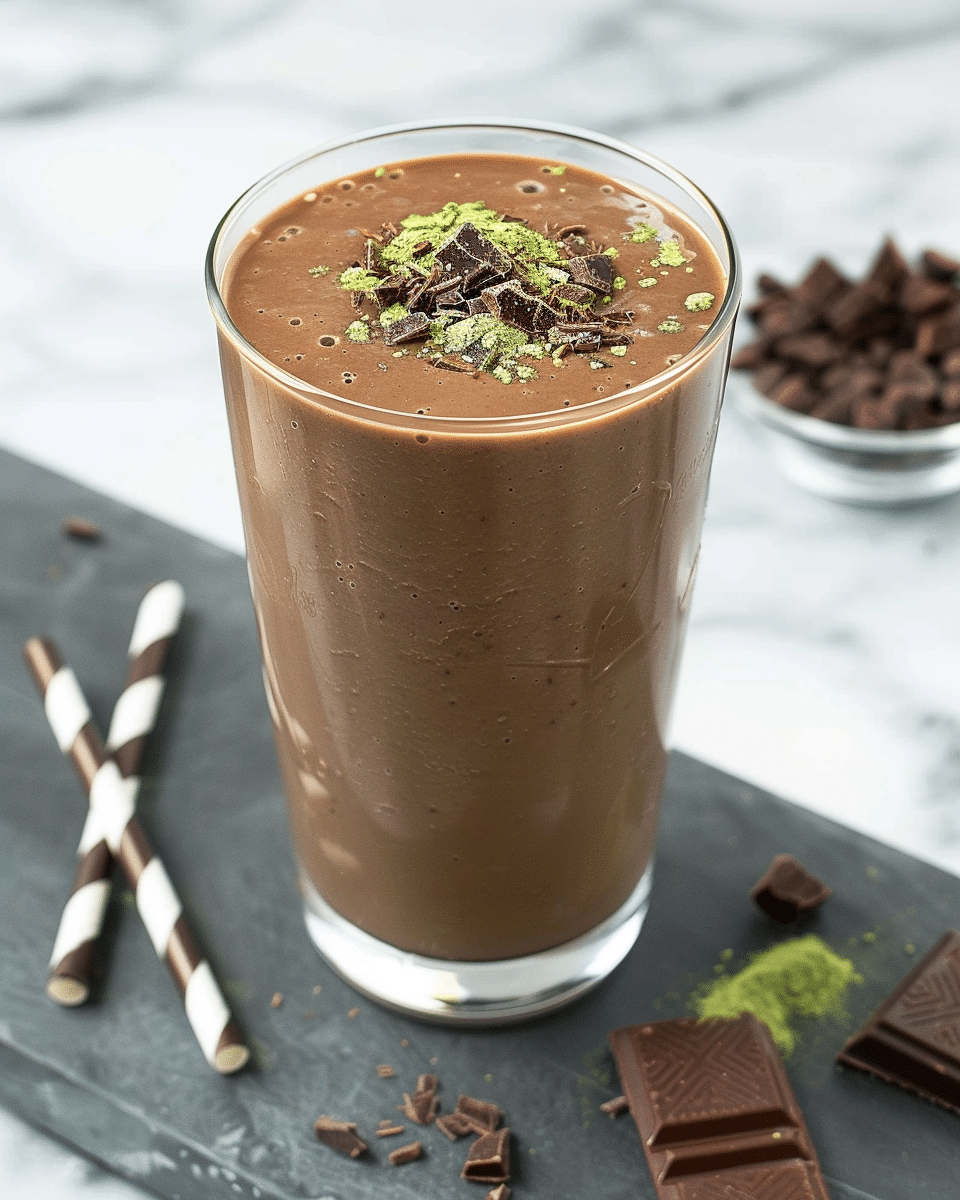 Chocolate Matcha Breakfast Smoothie