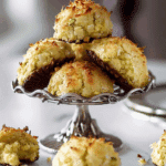 Pistachio Coconut Macaroons with Dark Chocolate