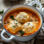 Tomato Soup with Cheddar Bay Dumplings