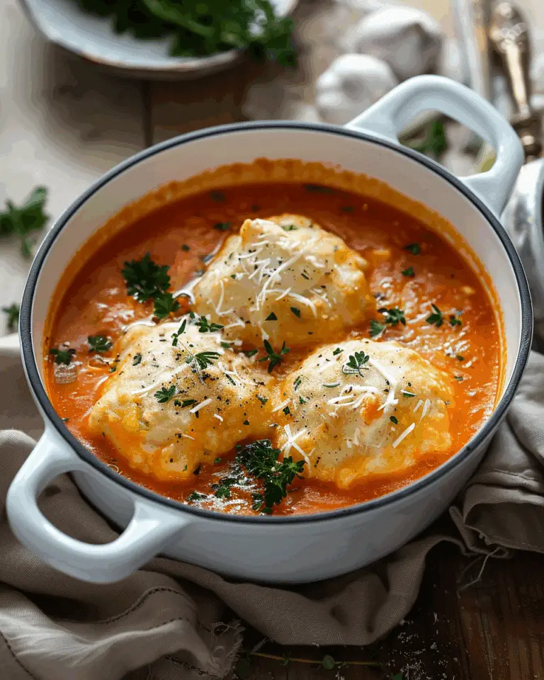 Tomato Soup with Cheddar Bay Dumplings