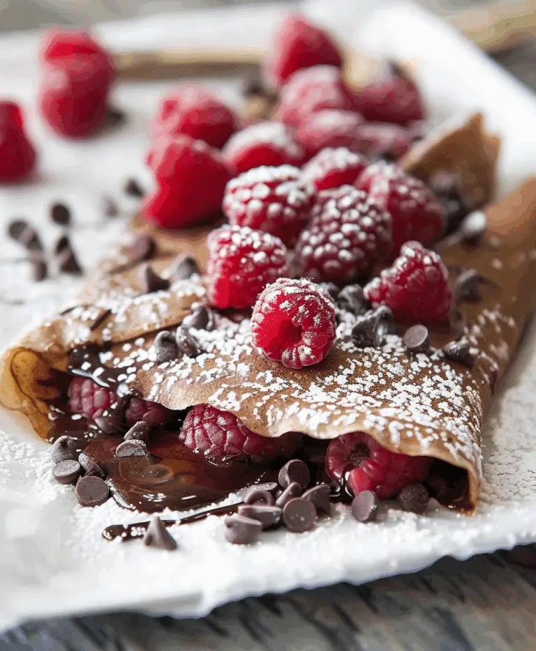 Chocolate Raspberry Crêpes