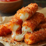 Crispy Cheddar Mozzarella Sticks
