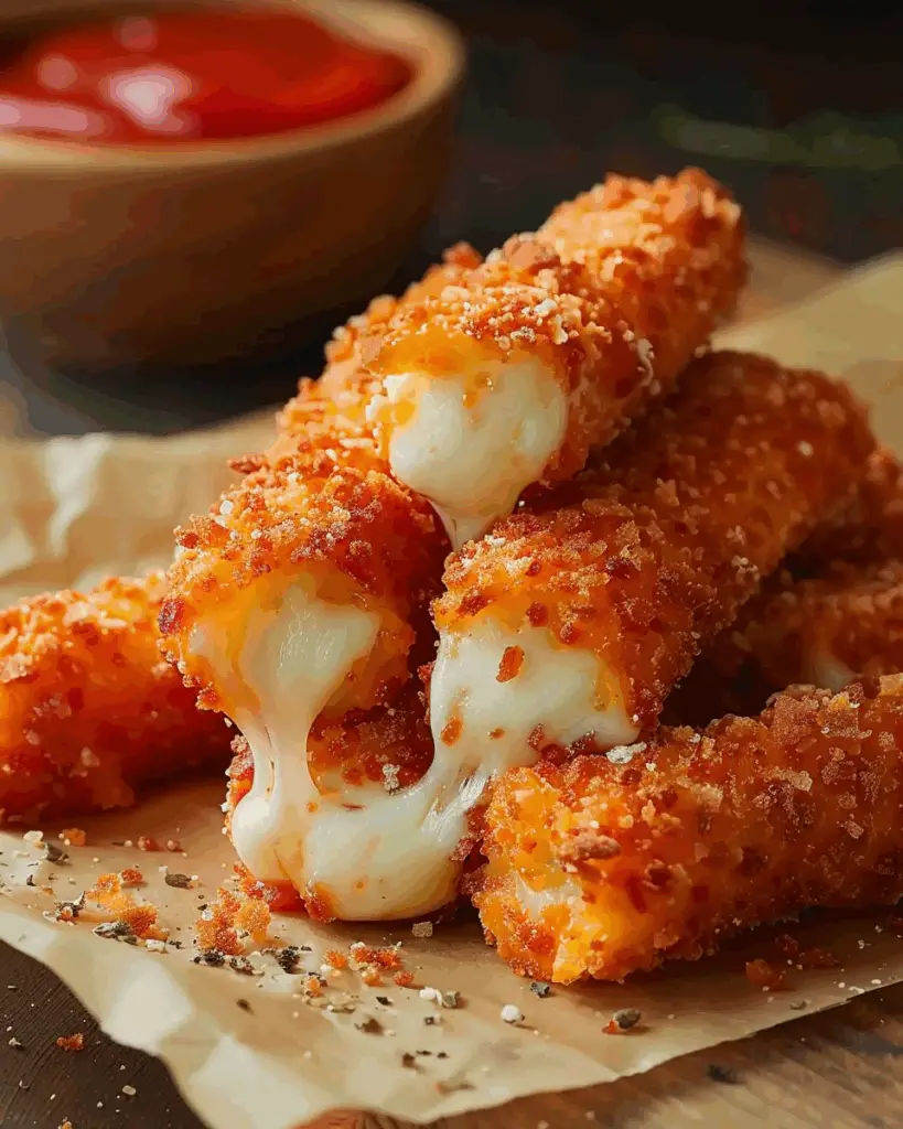 Crispy Cheddar Mozzarella Sticks