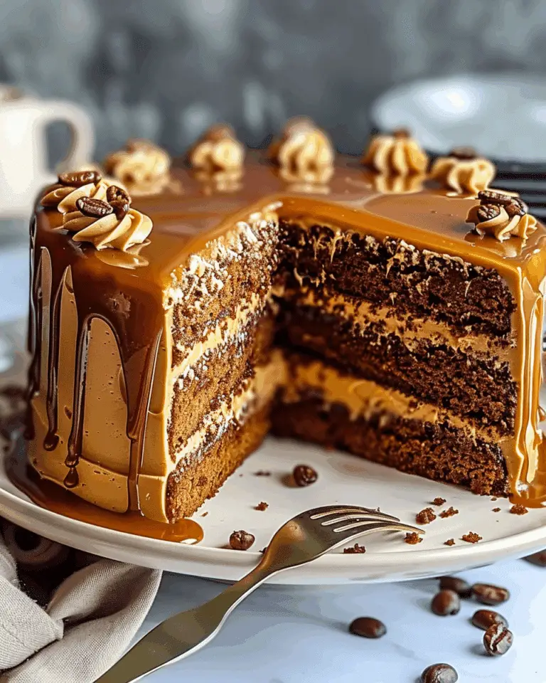 Gooey Coffee Caramel Cake