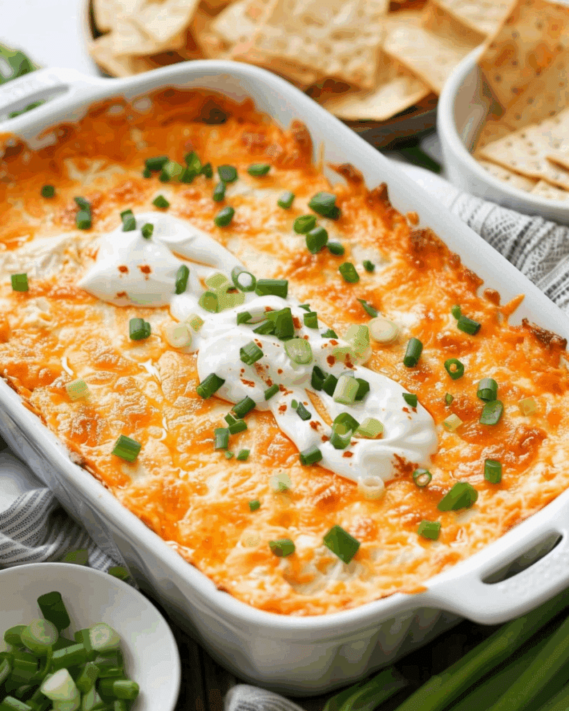 Healthy Cottage Cheese Buffalo Chicken Dip
