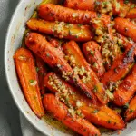 Oven Roasted Carrots with Honey Garlic Butter Glaze