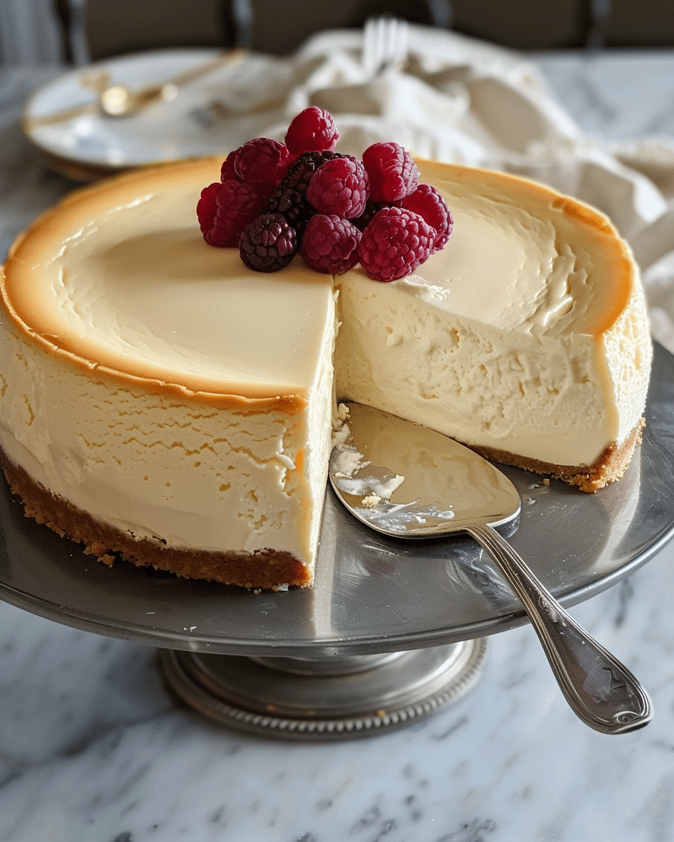Tall and Creamy New York‑Style Cheesecake