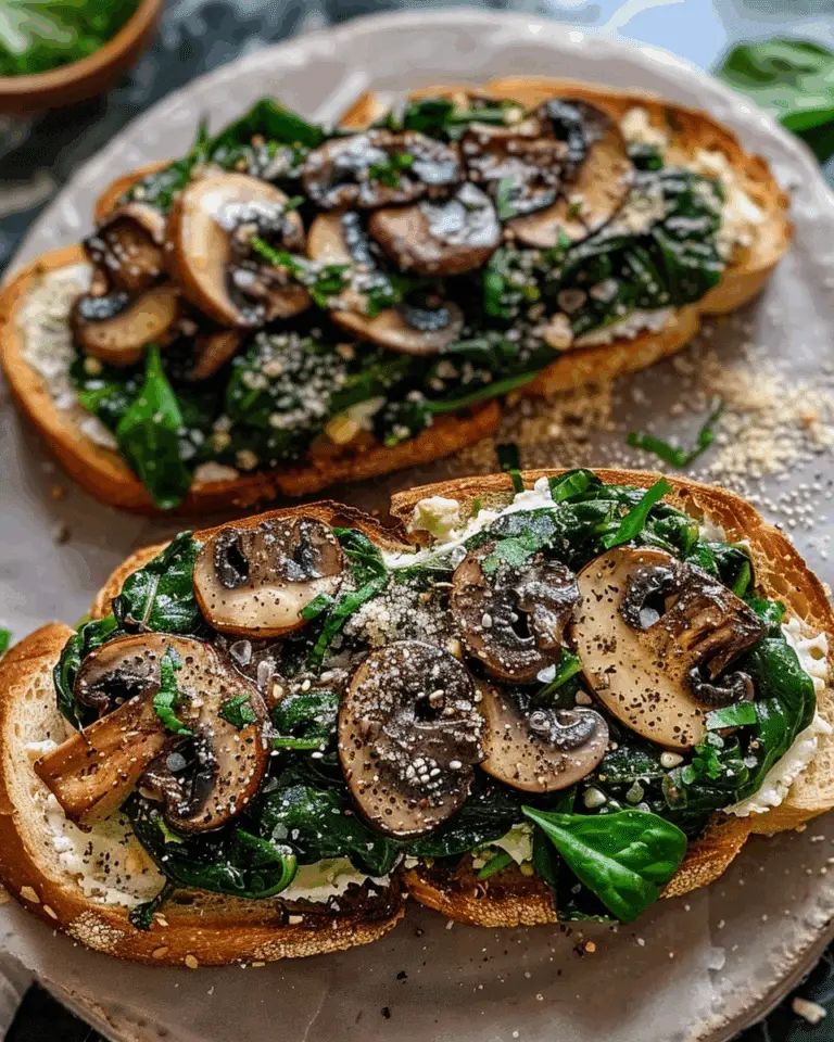 Spinach Mushroom Toast