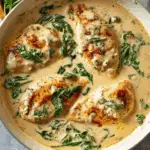 One-Pan Creamy Chicken and Spinach