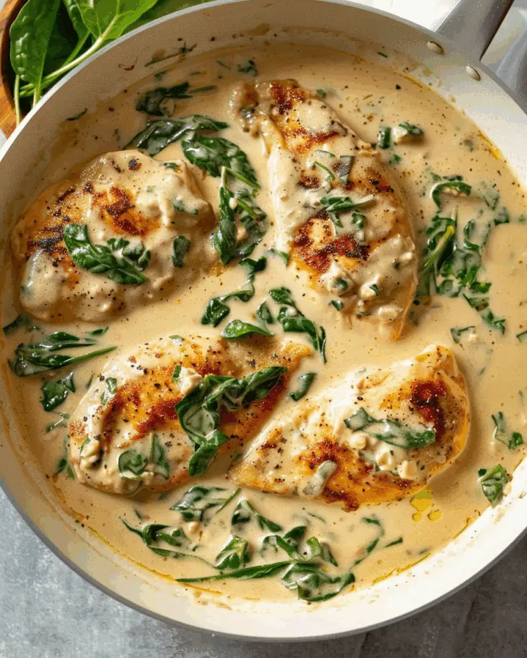 One-Pan Creamy Chicken and Spinach