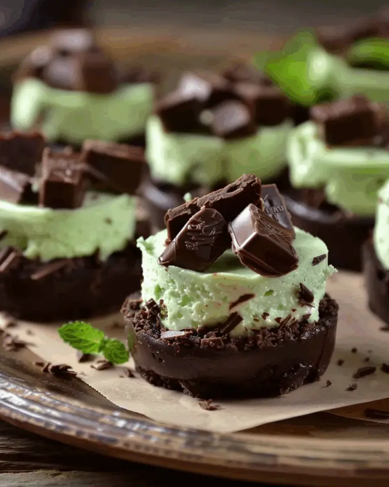 Andes Mint Mini Cheesecakes