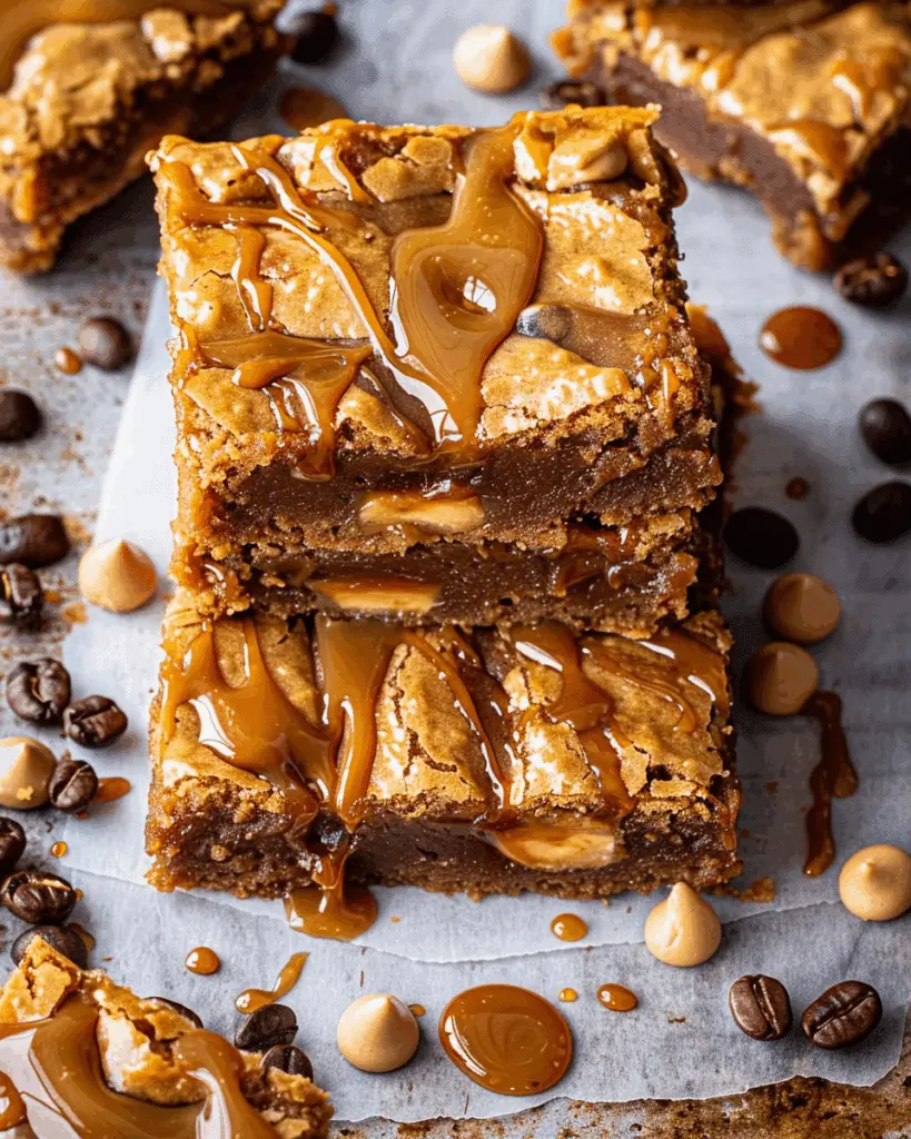 Coffee Caramel Blondies