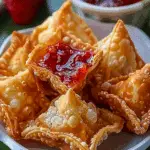 Crispy Strawberry Wontons
