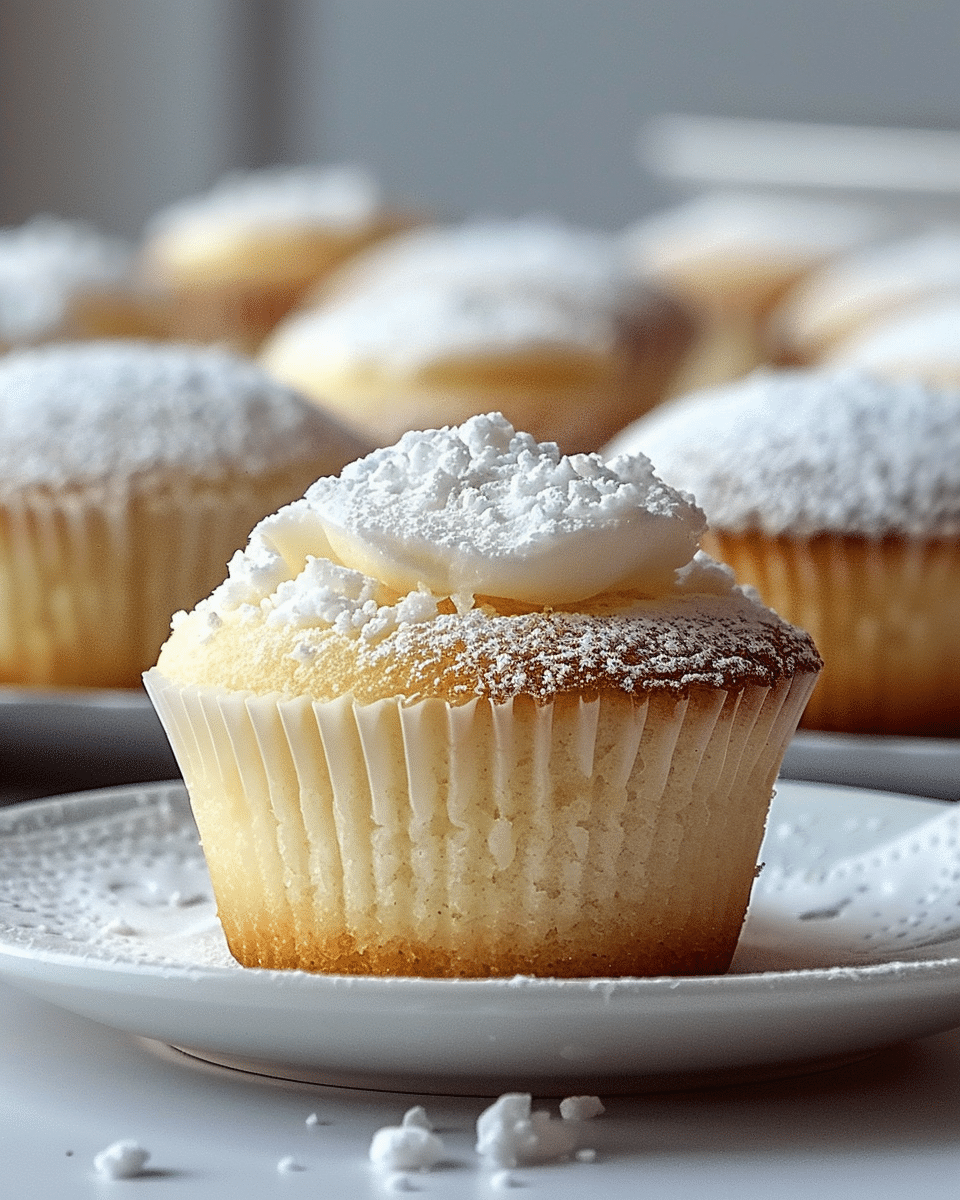 Fluffy Japanese Cotton Cheesecake Cupcakes