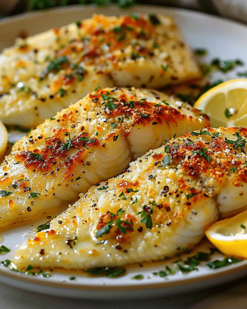 Garlic Parmesan Flounder