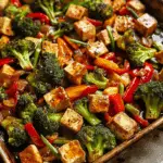 Tofu Veggie Sheet Pan Dinner