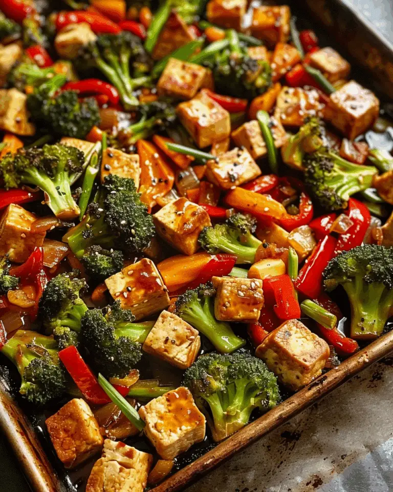 Tofu Veggie Sheet Pan Dinner
