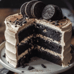 Black Velvet Cake with Oreo Frosting
