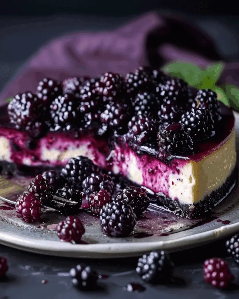 No-Bake Blackberry Cheesecake