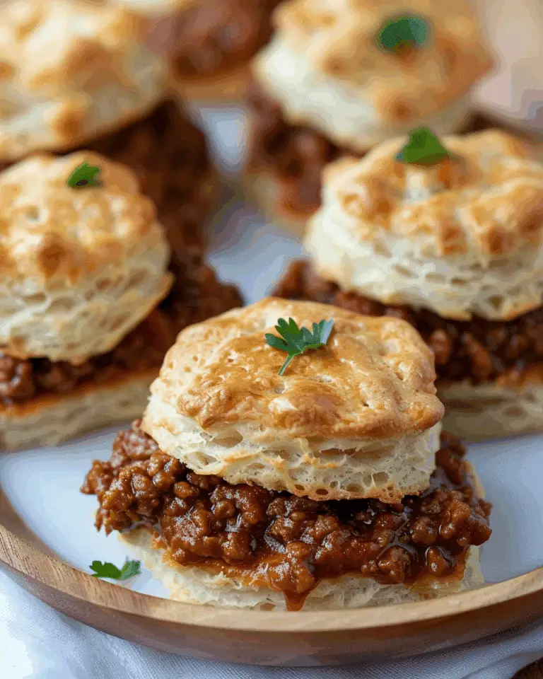 Juicy Beef Sloppy Joes Biscuits