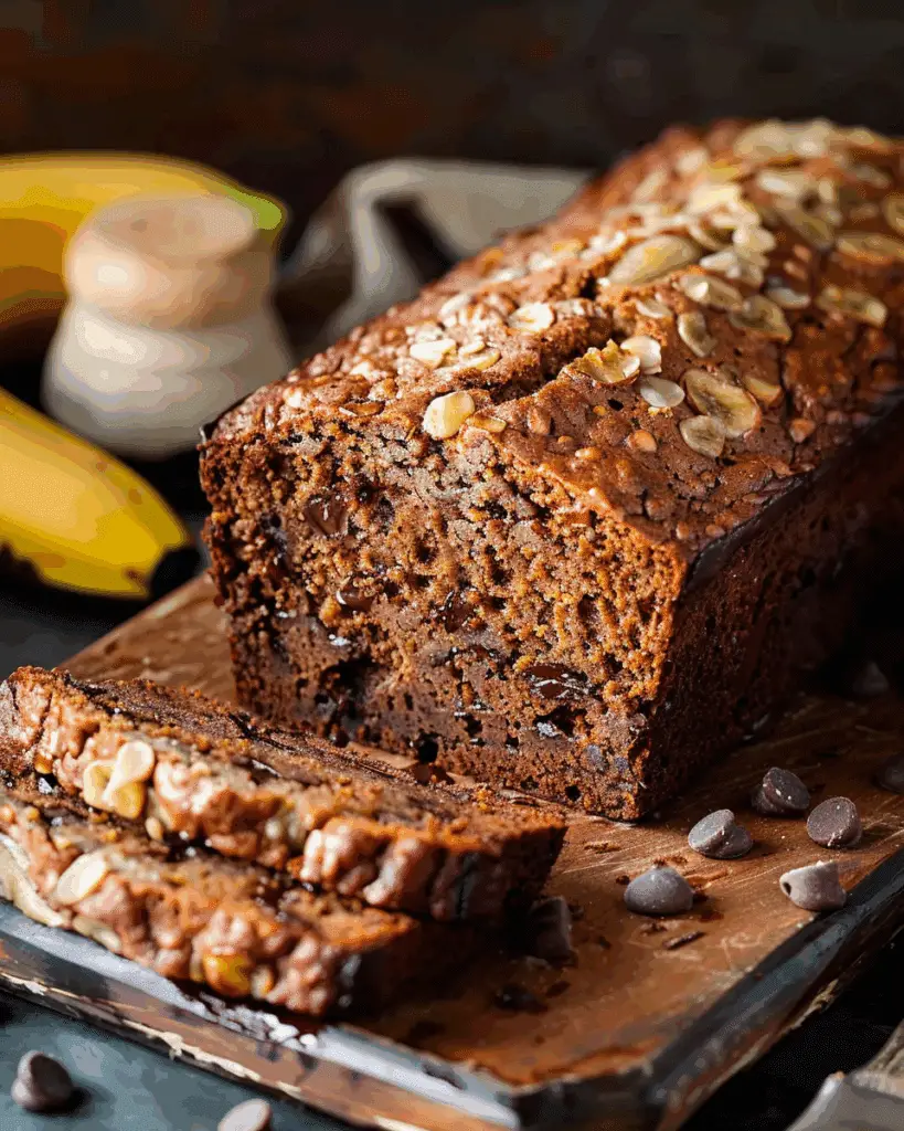Luscious Banana Chocolate Plumcake