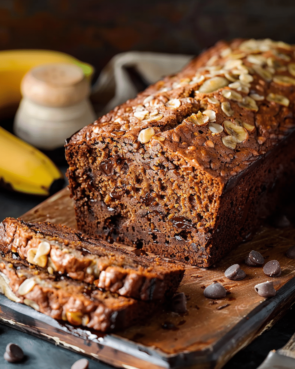 Luscious Banana Chocolate Plumcake