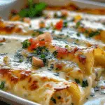 Chicken Enchiladas with Sour Cream White Sauce