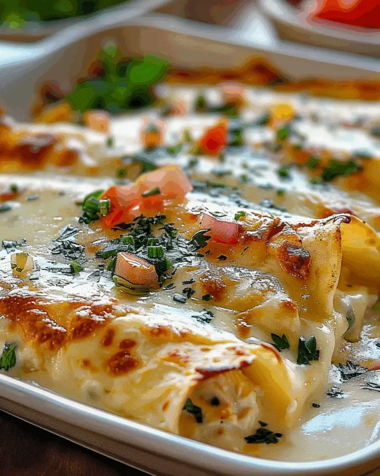 Chicken Enchiladas with Sour Cream White Sauce