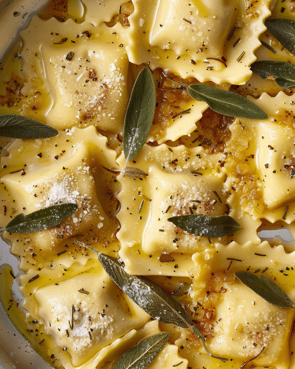 Ravioli with Sage Butter Sauce