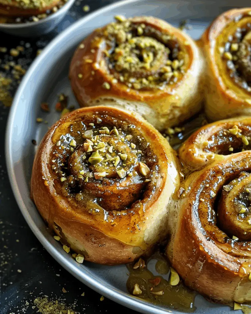 Pistachio Butter Cinnamon Rolls