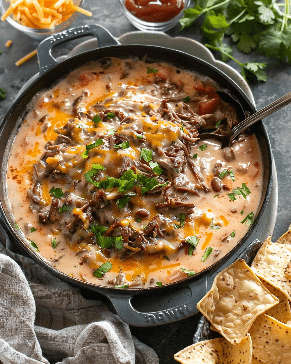 Smoky Cheese Dip with Shredded Beef