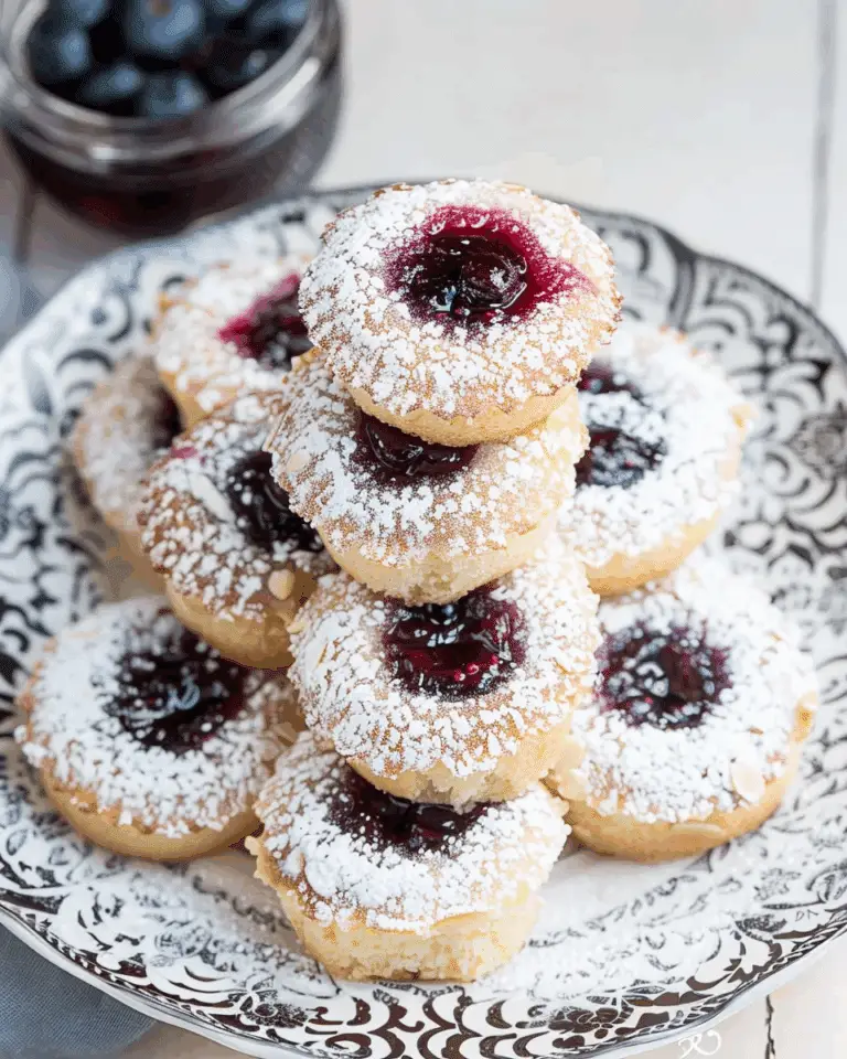 Almond Tea Cakes with Wild Blueberry Jam