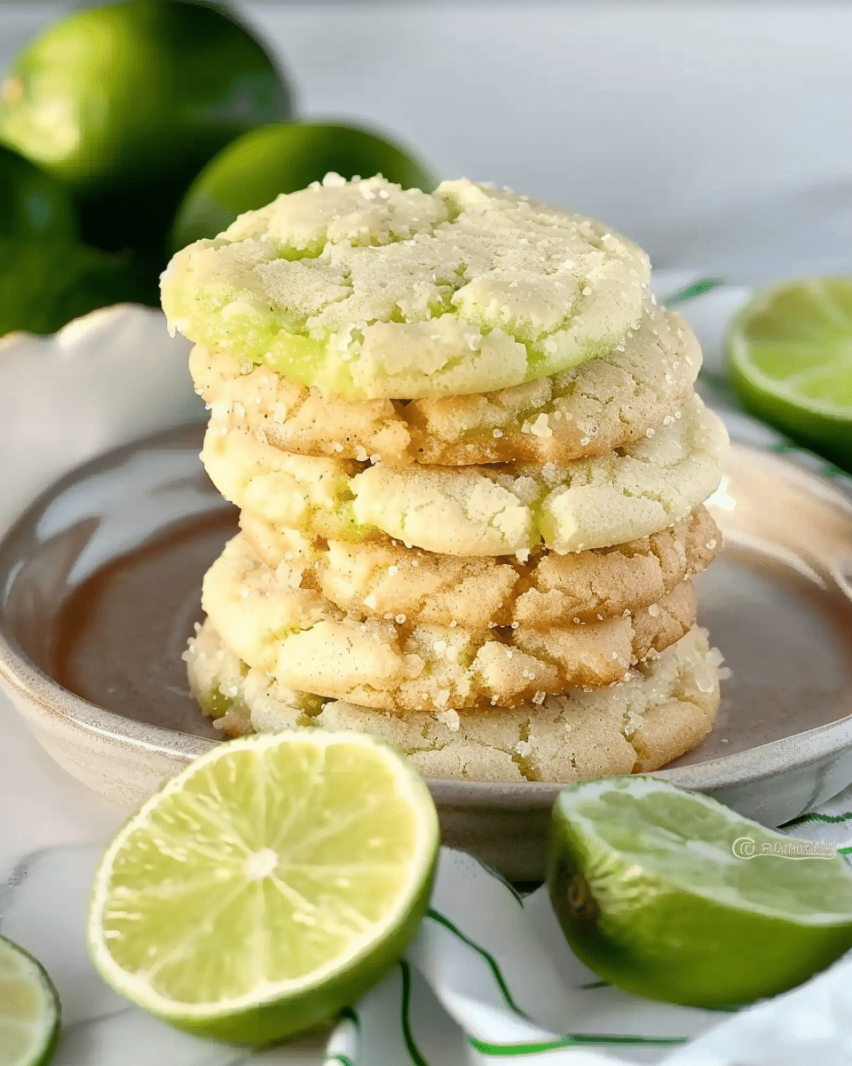 Chewy Coconut Lime Sugar Cookies
